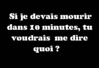 à la dernière minute
